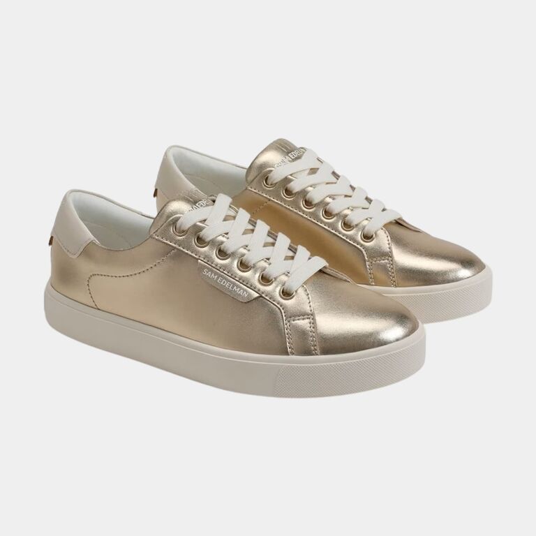 Sam Edelman gold lace-up wedding sneakers