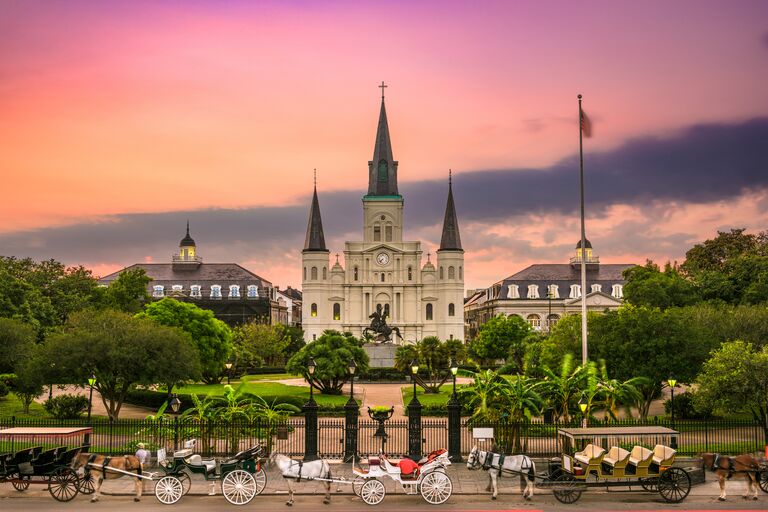 new orleans skyline pretty colors