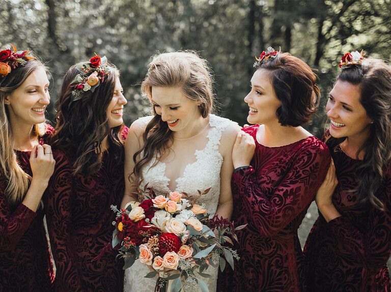Flower crown wedding bouquet alternatives