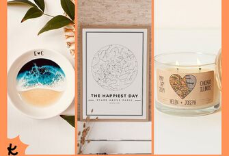 Collage of 18th anniversary gift ideas