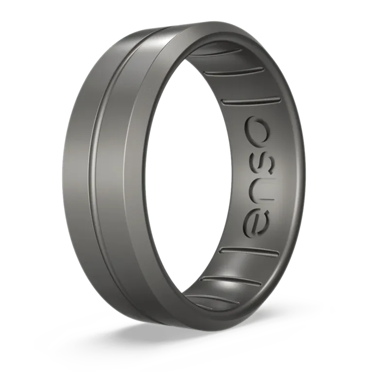 Thin men's silicone wedding band from Enso Rings
