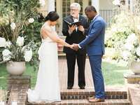 Couple renewing their vows