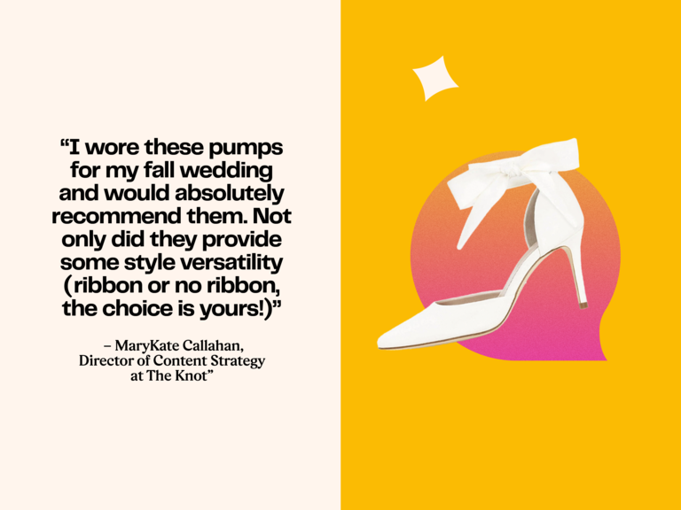 A graphic featuring an image of a shoe with an accompanying quote