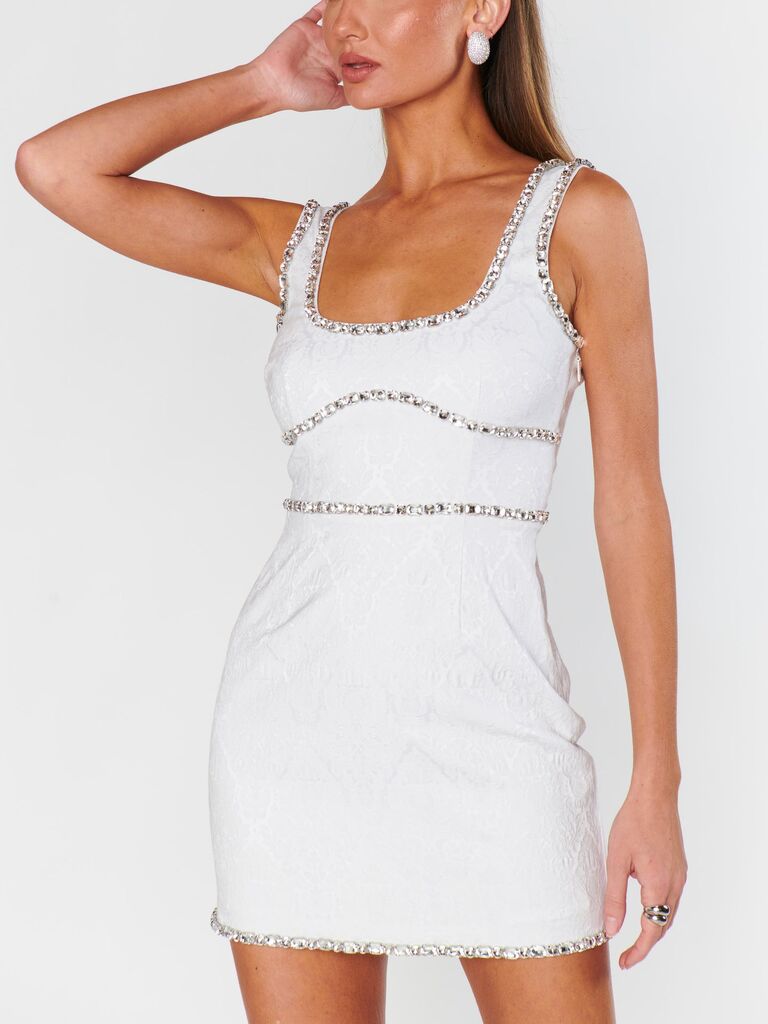 Show Me Your Mumu wedding afterparty mini dress