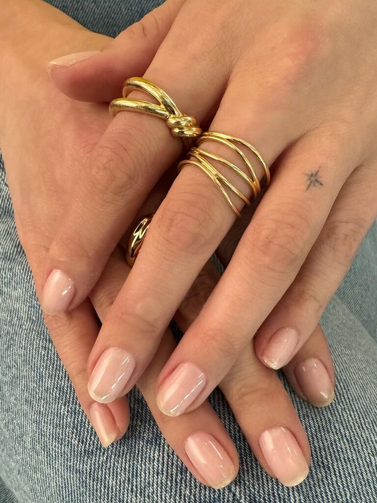 No-mani mani wedding nails