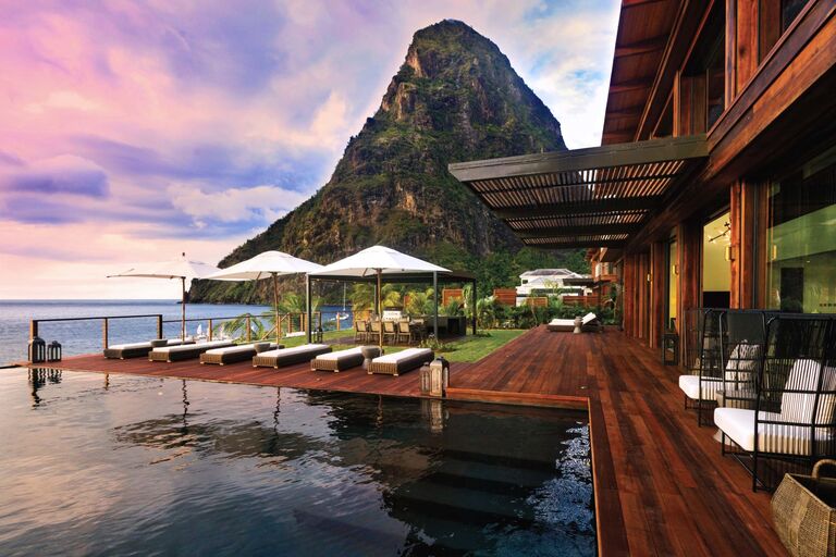 sugar beach pitons view from resort
