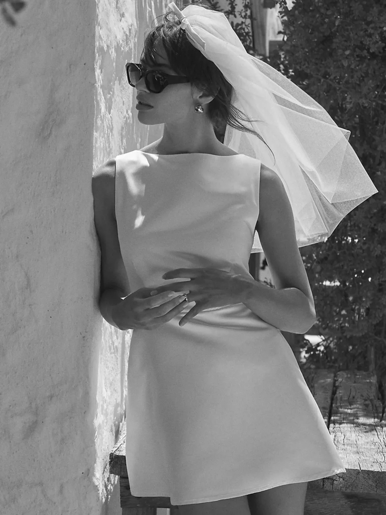 Reformation mini wedding dress