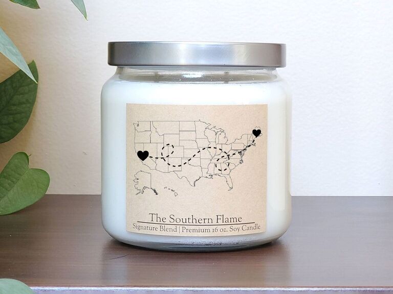 Keepsake scented candle long distance relationship gift