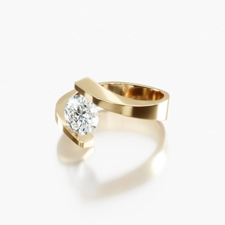 Unique spiral engagement ring by James Allen