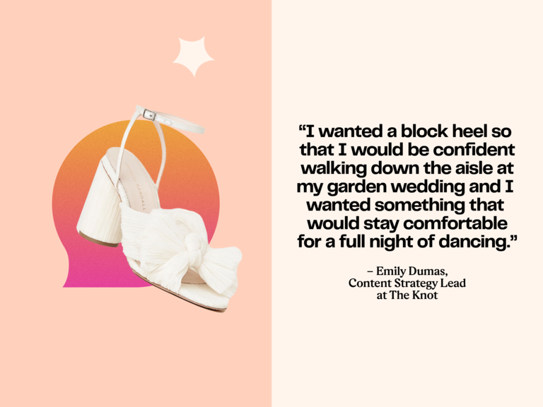 A graphic featuring an image of a shoe with an accompanying quote