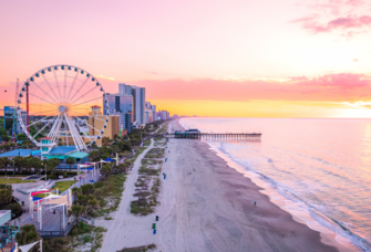 Myrtle Beach sunrise in South Carolina