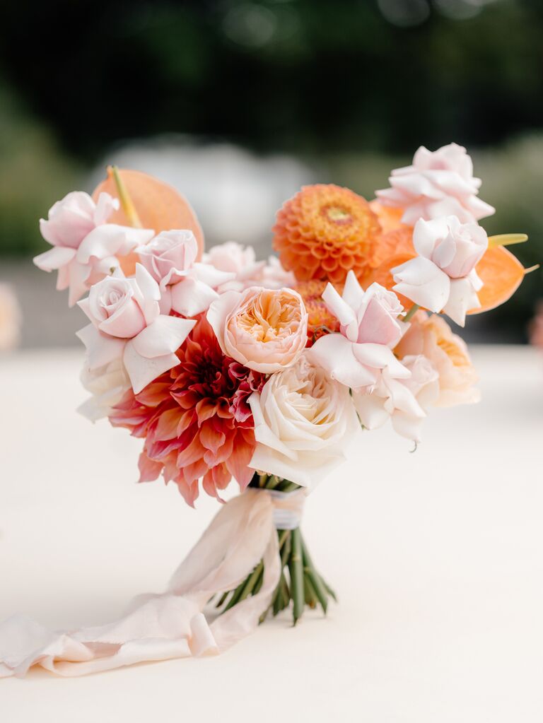 Pink and orange florals