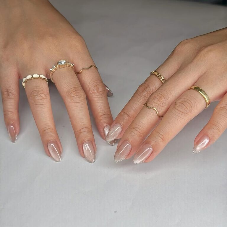 Glass wedding nails