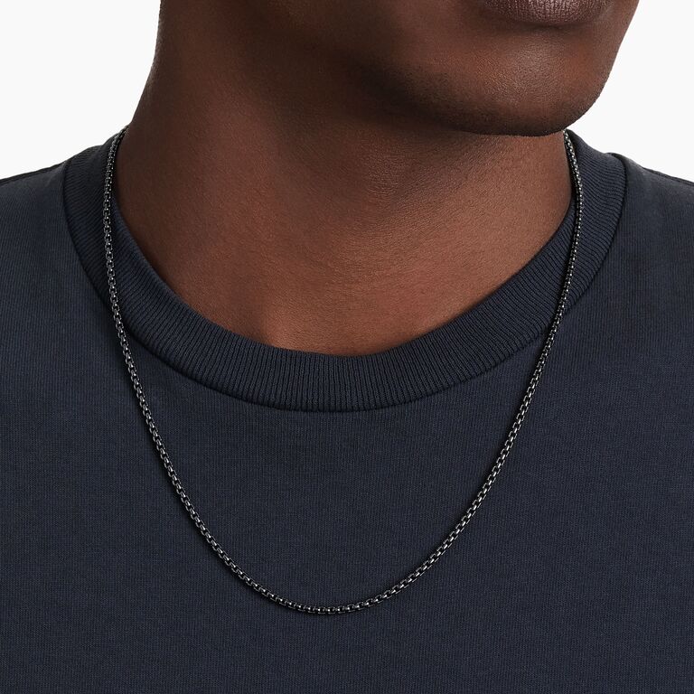 Stainless steel box chain necklace 11 year anniversary gift