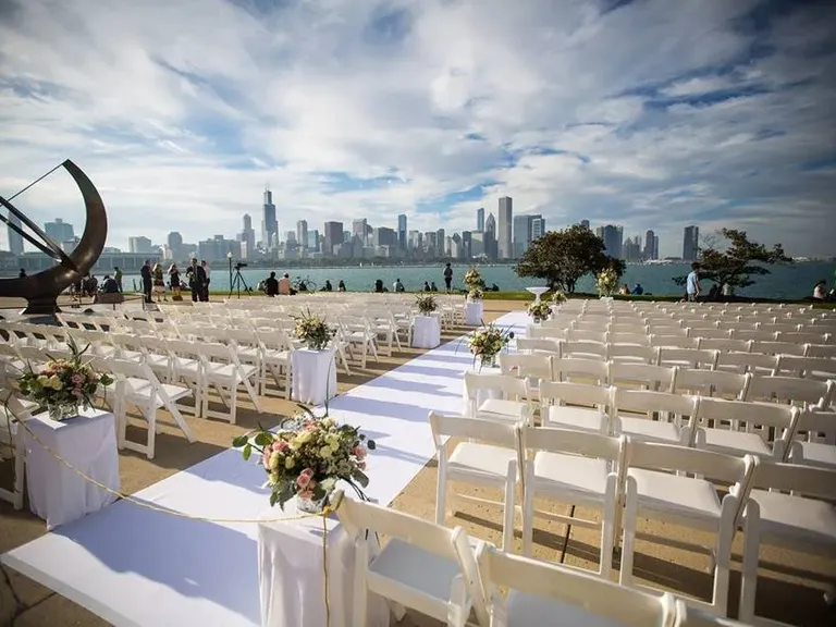 Adler Planetarium outdoor wedding venue in Chicago, Illinois