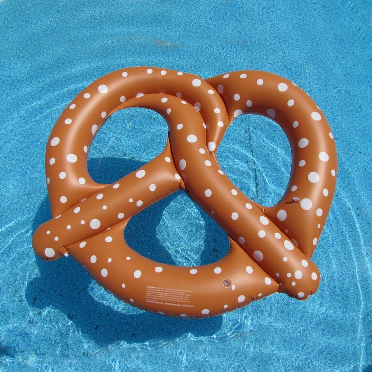 Pretzel-shaped pool float from Walmart. 