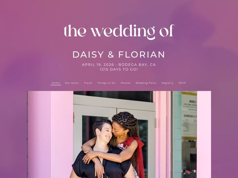 Purple wedding website