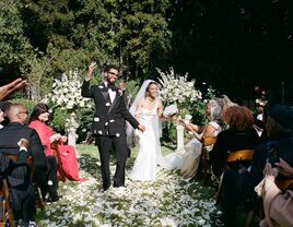 Black couple on their wedding day