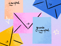 envelopes and wedding invitations