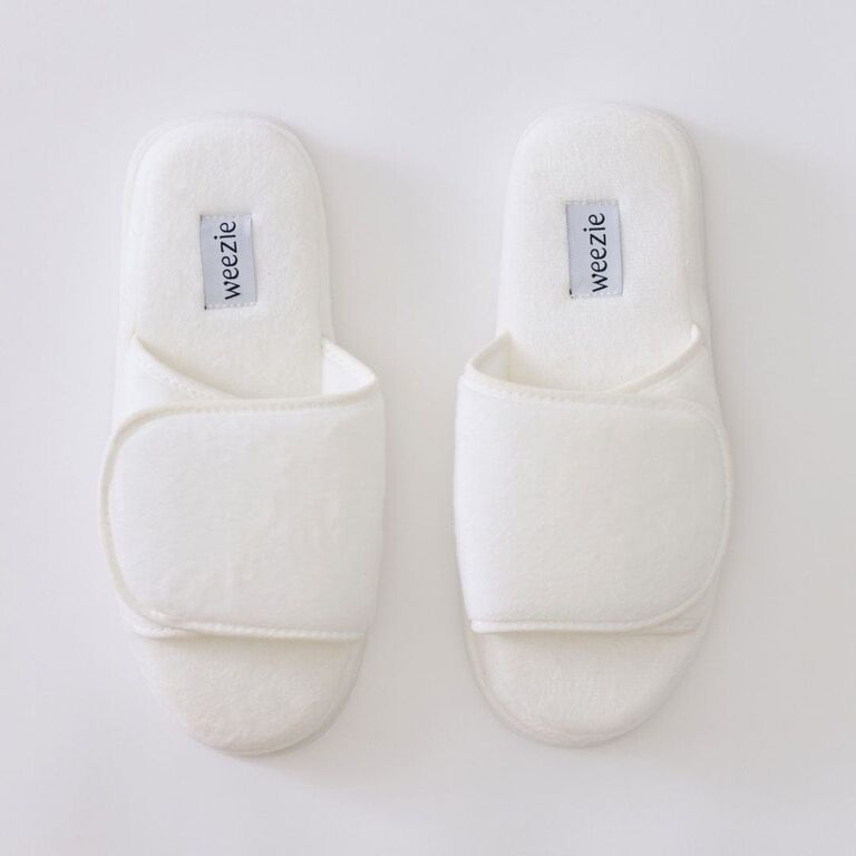 Weezie adjustable bridal slippers