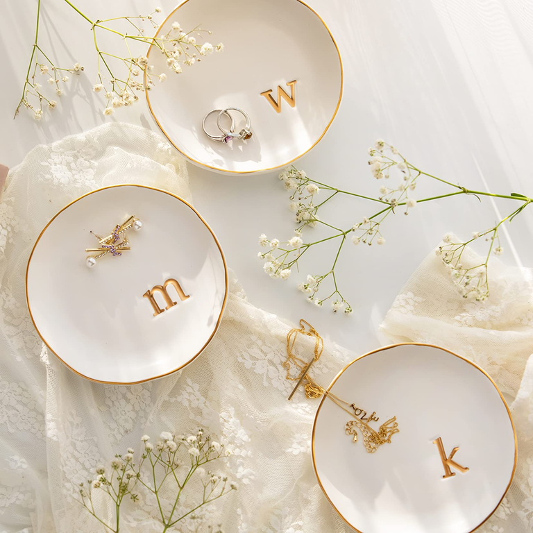 monogrammed ring dish from Amazon