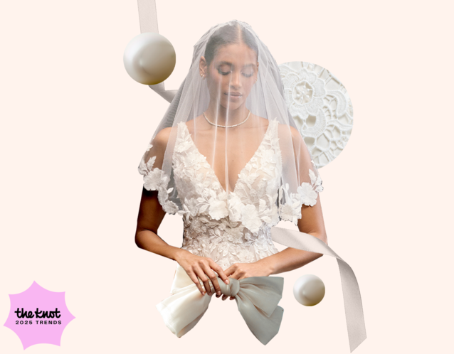 Bride wearing veil