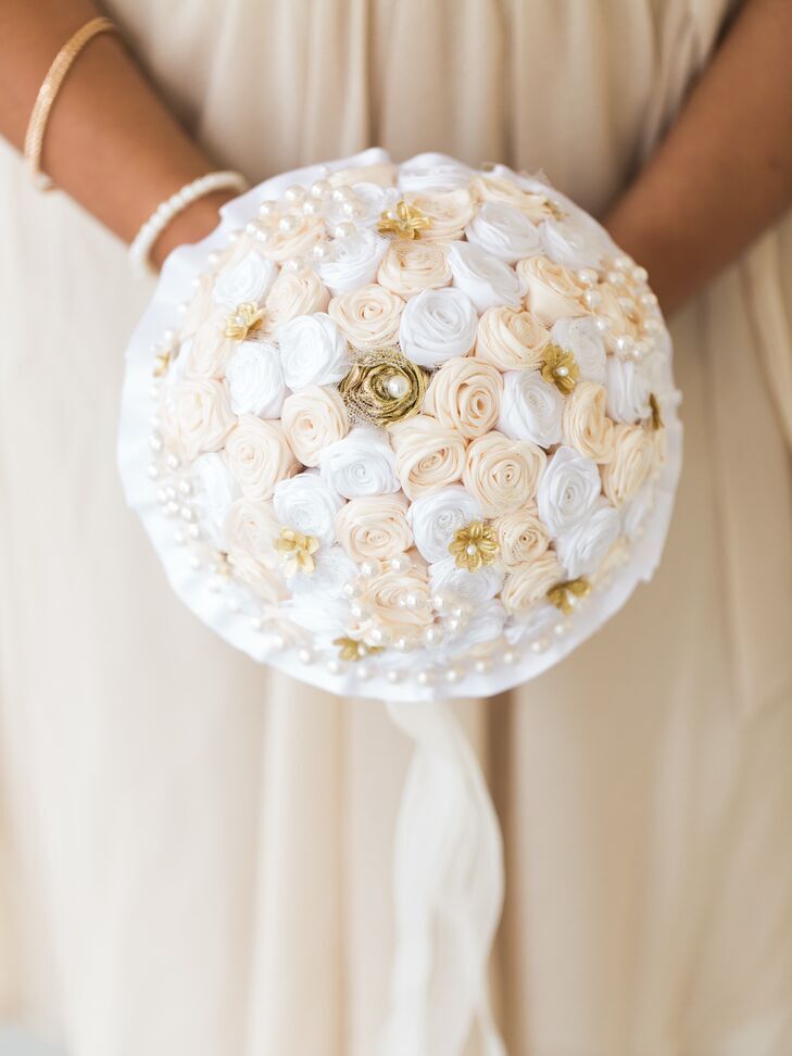 Fabric wedding bouquet alternative