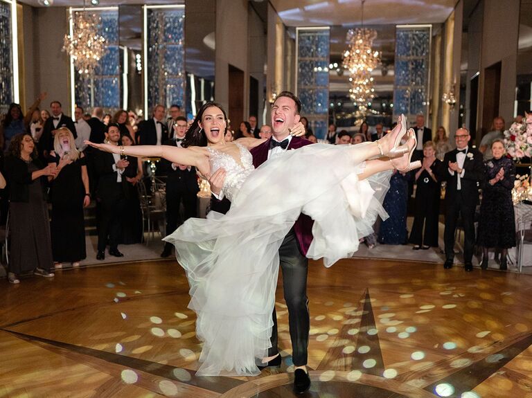 Couple dancing at wedding after lessons with Jacqueline's Dance Lessons in New York