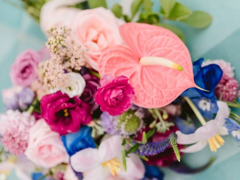 Bouquet of bright pink flowers
