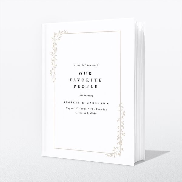 Dainty Frame Guest Books Pure White