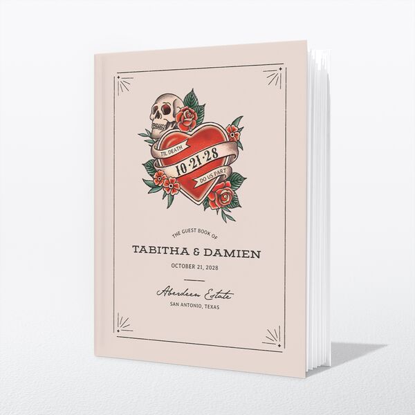 Til Death Tattoos Guest Books Linen