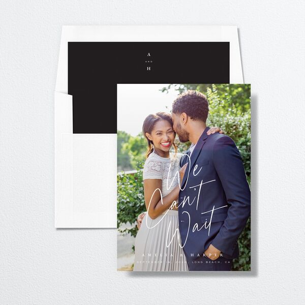 You Are Mine Save the Date Cards Pure White Signature smooth No Standard