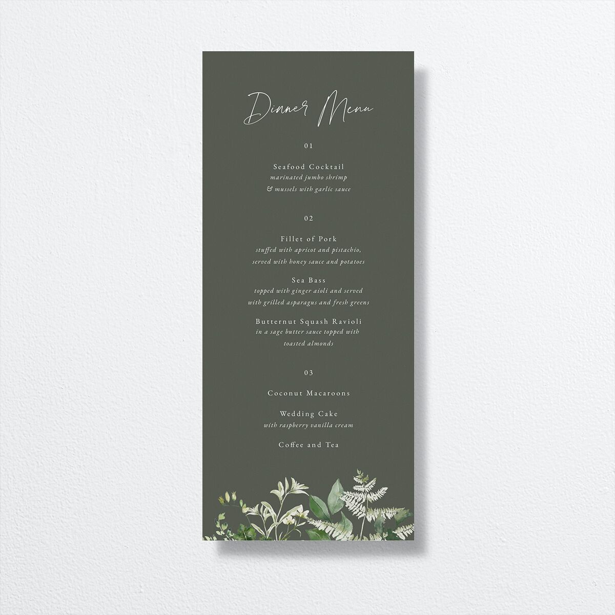 Fairytale Woodgrain Slab Menus Pure White Signature