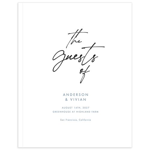 Simply Script Guest Books Pure White