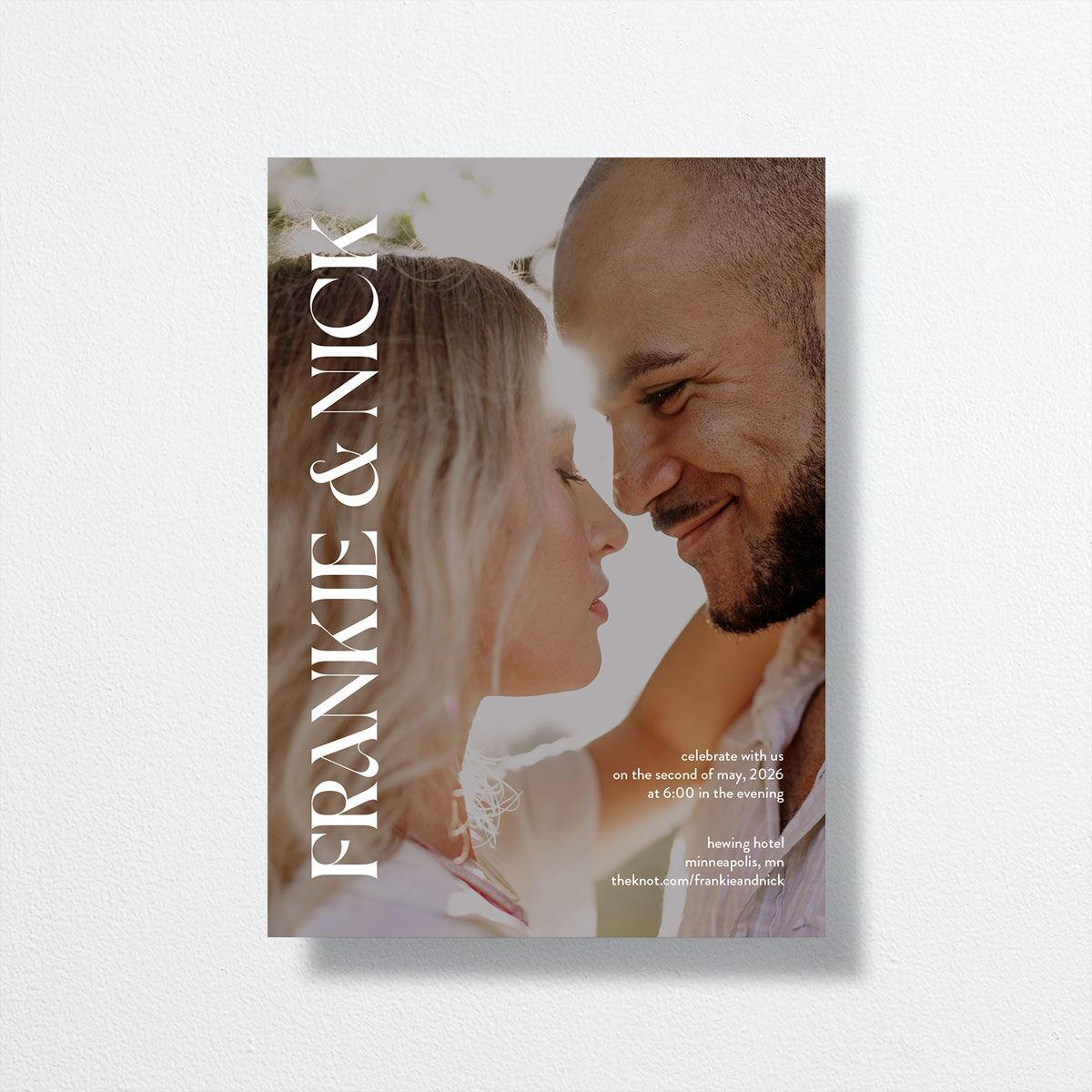 Checked Wedding Invitations Taupe Signature No