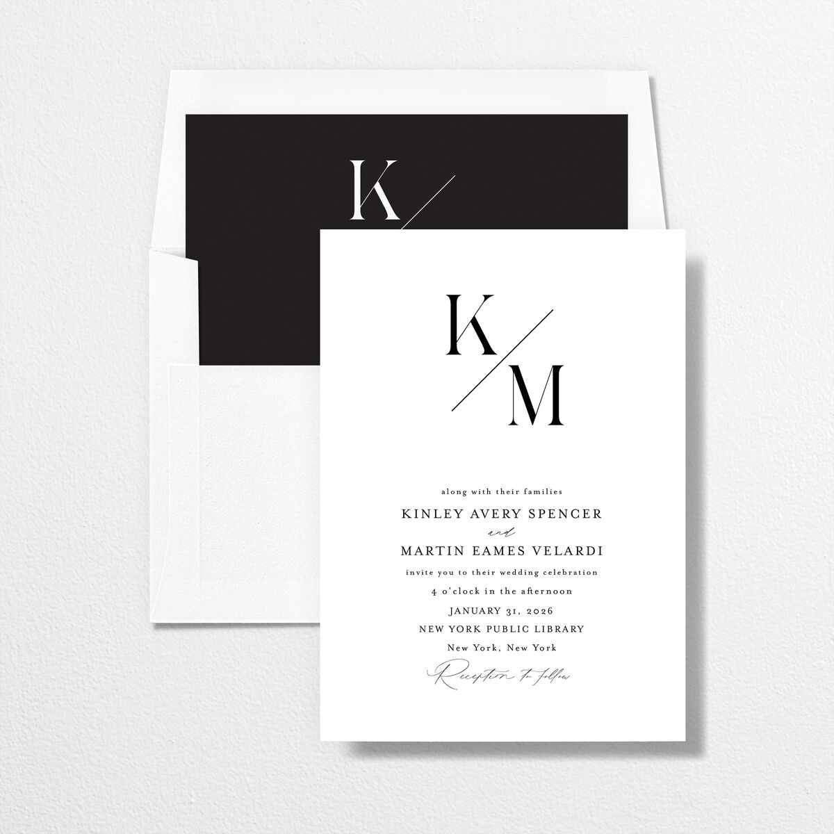 Monogram Slant Envelope Liners Standard Licorice