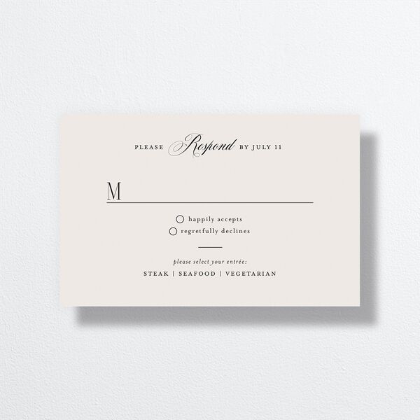 Cosmopolitan All-in-One Wedding Invitations Champagne Signature Light Both Recipient and Return Addresses No