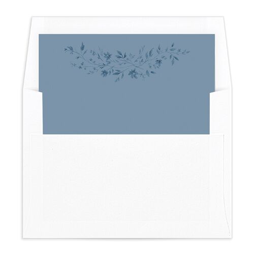 Timeless Floral Envelope Liners Standard Dusty Blue