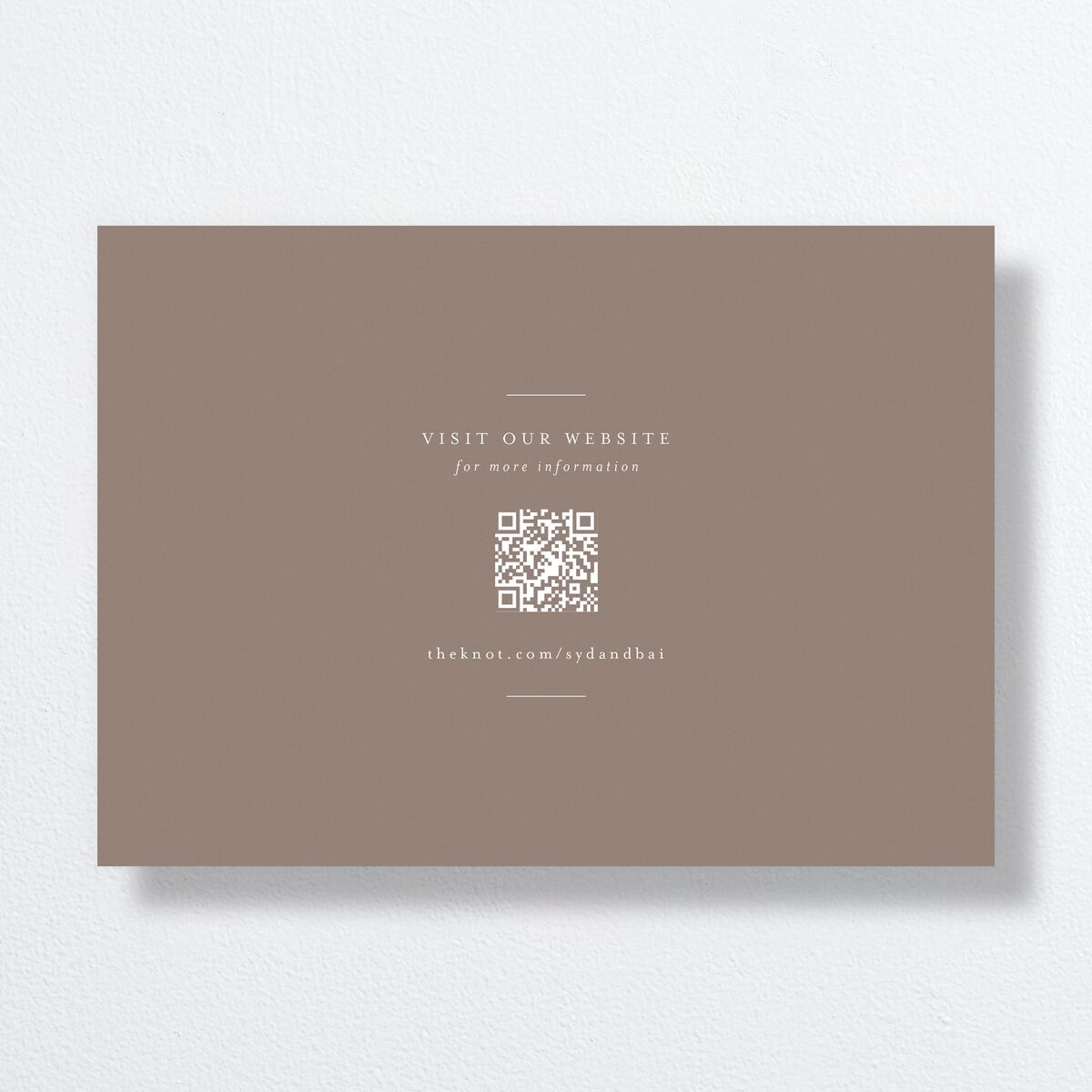 Side Panel Save the Date Cards Fawn Signature smooth No Standard
