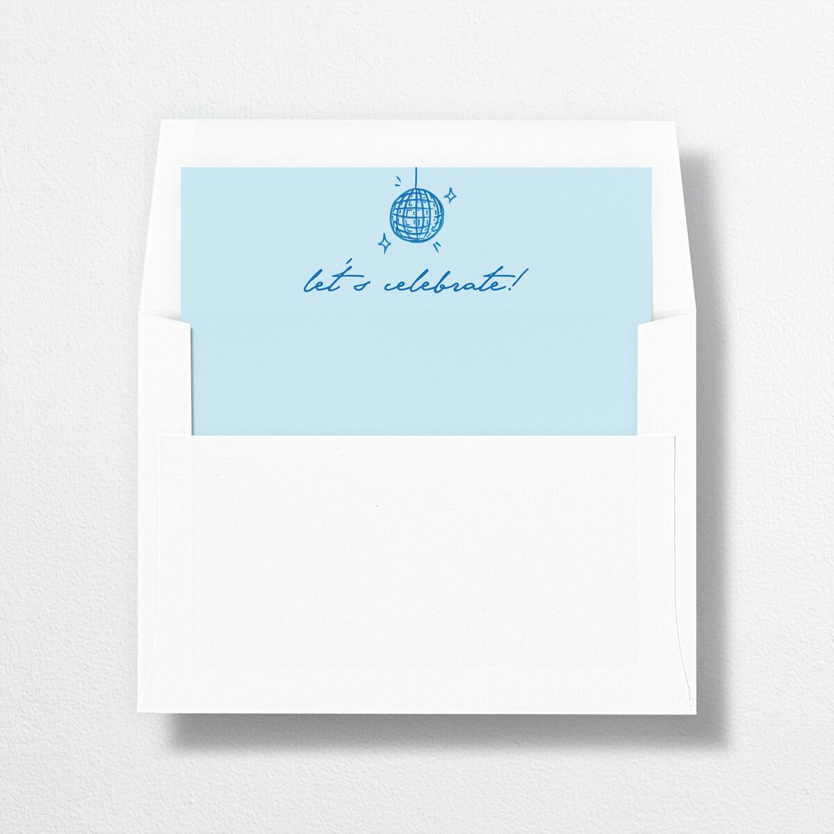 Hand Drawn Cake Envelope Liners Standard French Blue